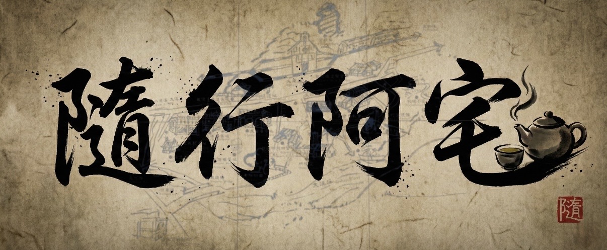 隨行阿宅 書法招牌